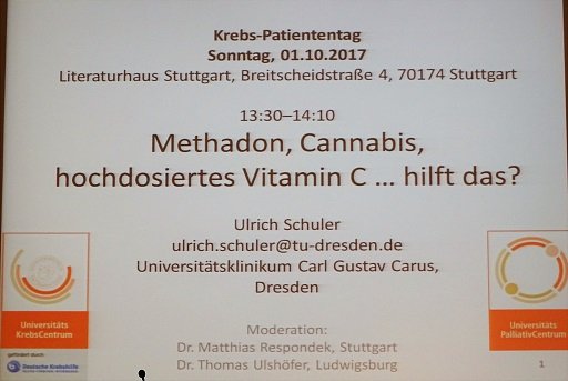 Der Vortrag über Methadon, Cannabis etc. wurde gut besucht und das ZDF hat gefilmt