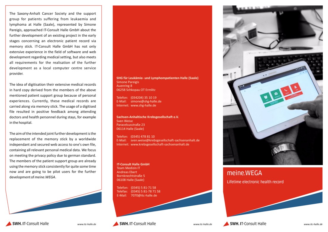 Vorschau des englischsprachigen Flyers zu Meine WEGA