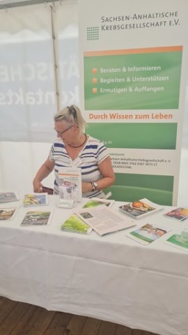Stand der Sachsen-Anhaltischen Krebsgesellschaft