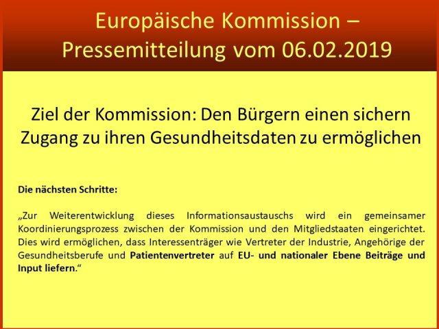 Pressemitteilung EU vom 06.02.19
